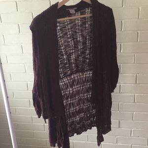 Brown knitted cardigan